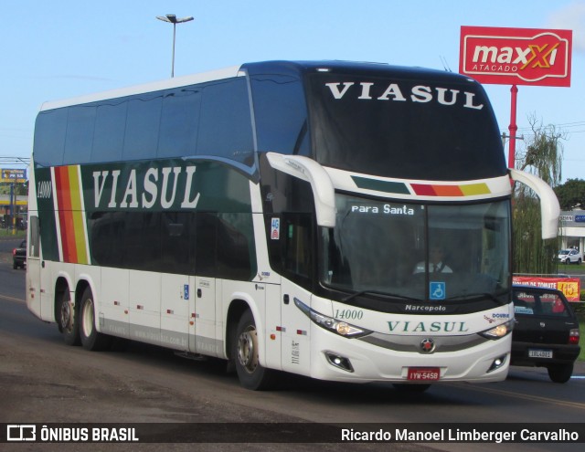 Viasul - Auto Viação Venâncio Aires 14000 na cidade de Santa Cruz do Sul, Rio Grande do Sul, Brasil, por Ricardo Manoel Limberger Carvalho. Número da foto: #8823021.
