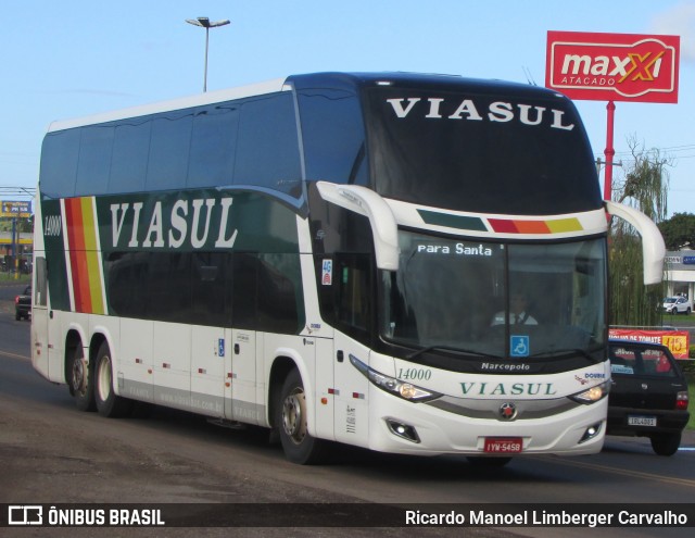 Viasul - Auto Viação Venâncio Aires 14000 na cidade de Santa Cruz do Sul, Rio Grande do Sul, Brasil, por Ricardo Manoel Limberger Carvalho. ID da foto: 8823021.