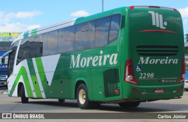 Empresa de Transportes e Turismo Moreira 2290 na cidade de Goiânia, Goiás, Brasil, por Carlos Júnior. ID da foto: 8823319.