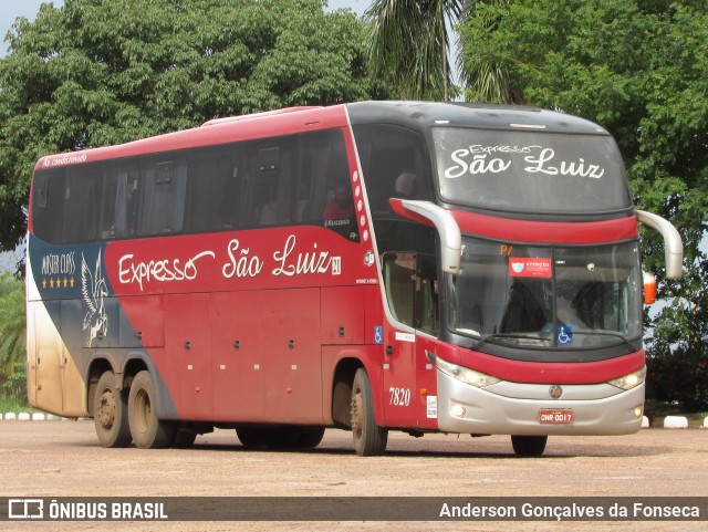 Expresso São Luiz 7820 na cidade de Rondonópolis, Mato Grosso, Brasil, por Anderson Gonçalves da Fonseca. Número da foto: #8823545.