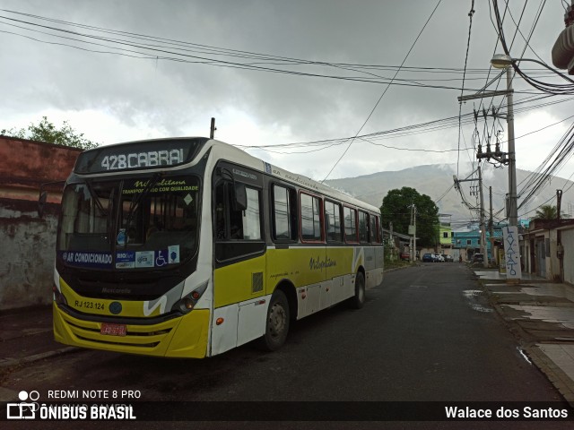 Viação Nilopolitana RJ 123.124 na cidade de Nova Iguaçu, Rio de Janeiro, Brasil, por Walace dos Santos. ID da foto: 8821974.