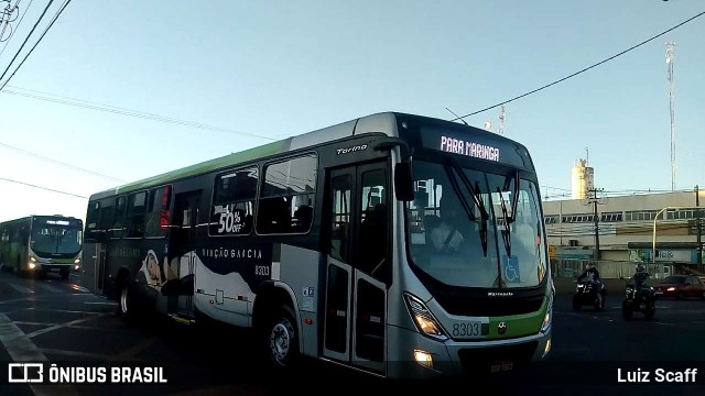 Viação Garcia 8303 na cidade de Sarandi, Paraná, Brasil, por Luiz Scaff. Número da foto: #8827880.