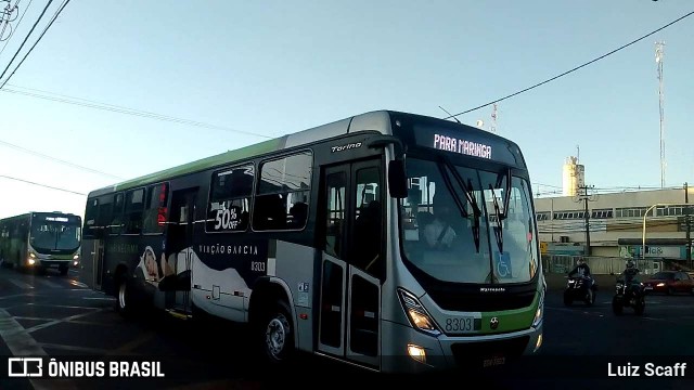 Viação Garcia 8303 na cidade de Sarandi, Paraná, Brasil, por Luiz Scaff. ID da foto: 8827880.