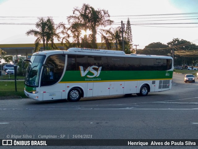 VSI - Viação Santo Ignácio 853 na cidade de Campinas, São Paulo, Brasil, por Henrique Alves de Paula Silva. ID da foto: 8825788.