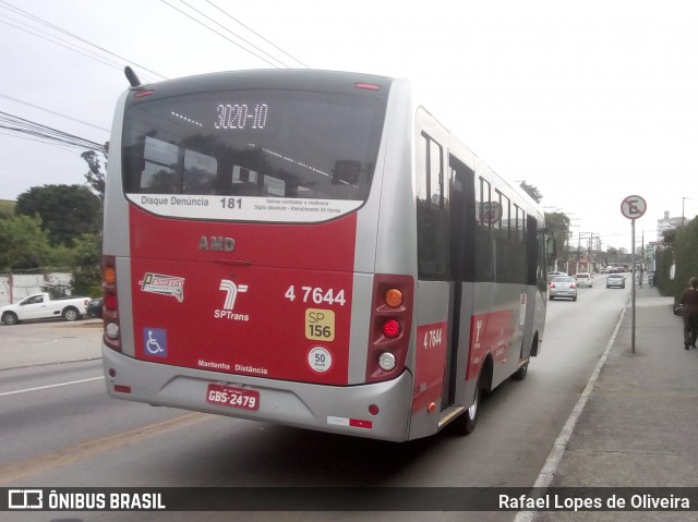 Pêssego Transportes 4 7644 na cidade de São Paulo, São Paulo, Brasil, por Rafael Lopes de Oliveira. Número da foto: #8827701.