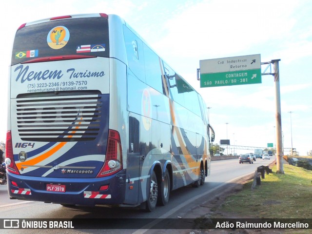 Nenem Turismo 1164 na cidade de Belo Horizonte, Minas Gerais, Brasil, por Adão Raimundo Marcelino. ID da foto: 8827982.