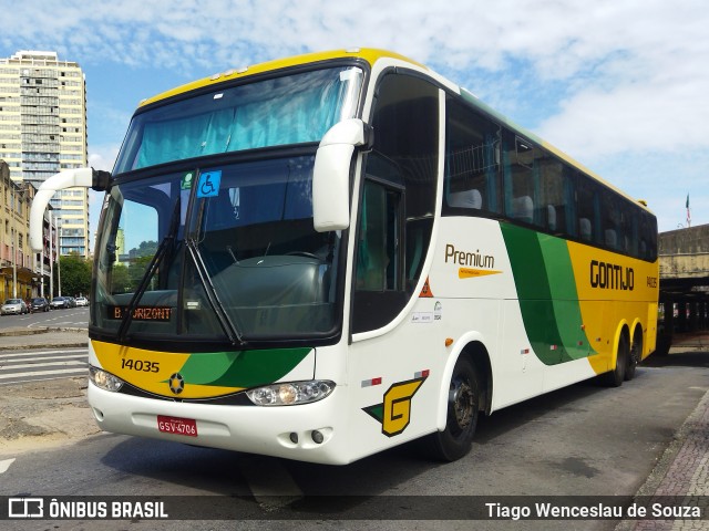 Empresa Gontijo de Transportes 14035 na cidade de Belo Horizonte, Minas Gerais, Brasil, por Tiago Wenceslau de Souza. ID da foto: 8826761.