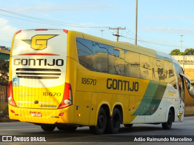 Empresa Gontijo de Transportes 18670 na cidade de Contagem, Minas Gerais, Brasil, por Adão Raimundo Marcelino. Número da foto: #8828102.