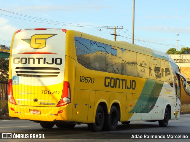 Empresa Gontijo de Transportes 18670 na cidade de Contagem, Minas Gerais, Brasil, por Adão Raimundo Marcelino. ID da foto: 8828102.