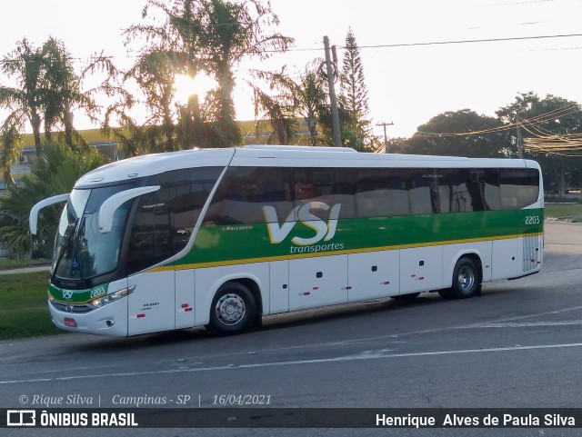 VSI - Viação Santo Ignácio 2203 na cidade de Campinas, São Paulo, Brasil, por Henrique Alves de Paula Silva. ID da foto: 8825790.