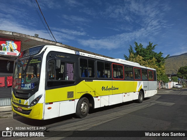 Viação Nilopolitana RJ 123.056 na cidade de Nova Iguaçu, Rio de Janeiro, Brasil, por Walace dos Santos. ID da foto: 8828798.