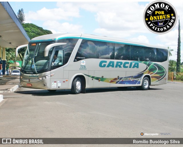 Viação Garcia 7276 na cidade de Rolândia, Paraná, Brasil, por Romílio Busólogo Silva . ID da foto: 8831006.