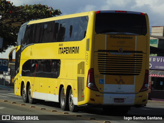 Viação Itapemirim 17037 na cidade de Eunápolis, Bahia, Brasil, por Iago Santos Santana. ID da foto: 8831091.