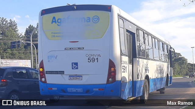 Empresa de Transporte Coletivo Viamão 591 na cidade de Viamão, Rio Grande do Sul, Brasil, por Max Ramos. ID da foto: 8830066.