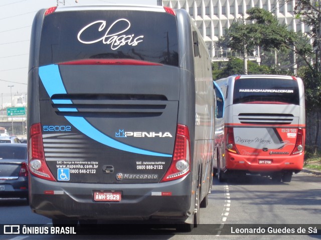Empresa de Ônibus Nossa Senhora da Penha 52002 na cidade de São Paulo, São Paulo, Brasil, por Leonardo Guedes de Sá. Número da foto: #8830694.
