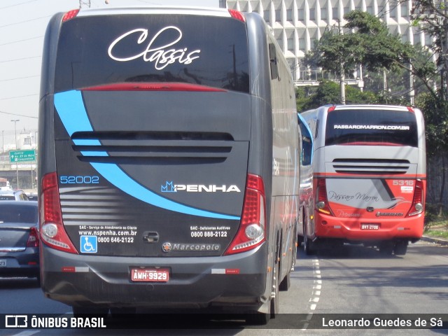 Empresa de Ônibus Nossa Senhora da Penha 52002 na cidade de São Paulo, São Paulo, Brasil, por Leonardo Guedes de Sá. ID da foto: 8830694.