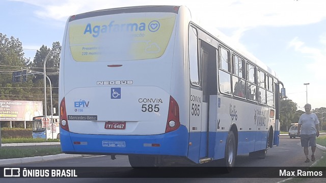 Empresa de Transporte Coletivo Viamão 585 na cidade de Viamão, Rio Grande do Sul, Brasil, por Max Ramos. ID da foto: 8830100.