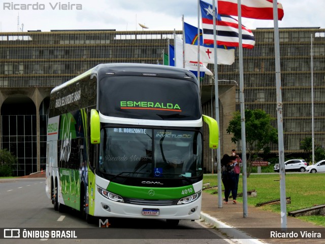 Viação Esmeralda Transportes 4010 na cidade de Brasília, Distrito Federal, Brasil, por Ricardo Vieira. ID da foto: 8830302.