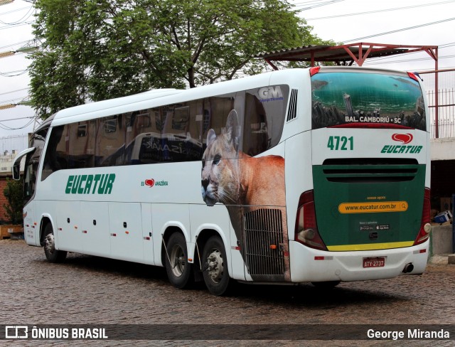 Eucatur - Empresa União Cascavel de Transportes e Turismo 4721 na cidade de São Paulo, São Paulo, Brasil, por George Miranda. Número da foto: #8830762.