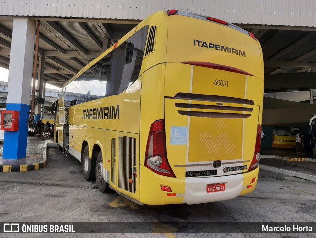 Viação Itapemirim 60051 na cidade de Rio de Janeiro, Rio de Janeiro, Brasil, por Marcelo Horta. ID da foto: 8783953.