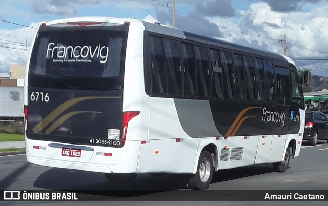 Francovig Transportes Coletivos 6716 na cidade de Curitiba, Paraná, Brasil, por Amauri Caetano. Número da foto: #8783341.