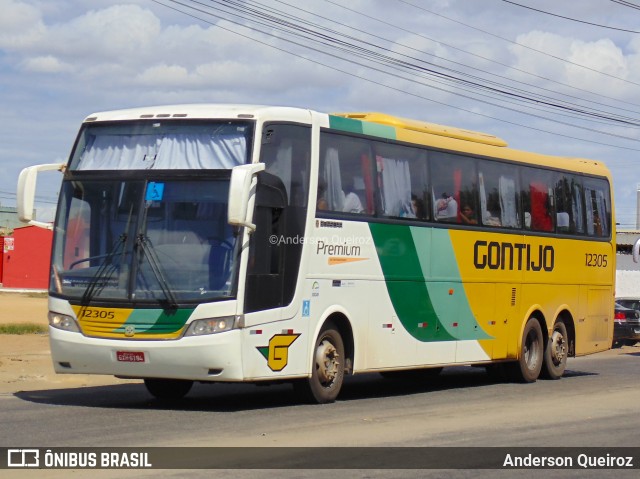 Empresa Gontijo de Transportes 12305 na cidade de Vitória da Conquista, Bahia, Brasil, por Anderson Queiroz. ID da foto: 8782441.