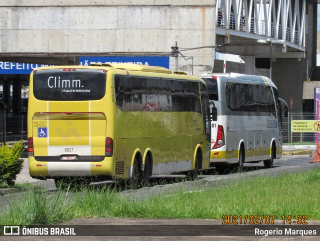 Viação Itapemirim 8827 na cidade de Campinas, São Paulo, Brasil, por Rogerio Marques. ID da foto: 8782853.