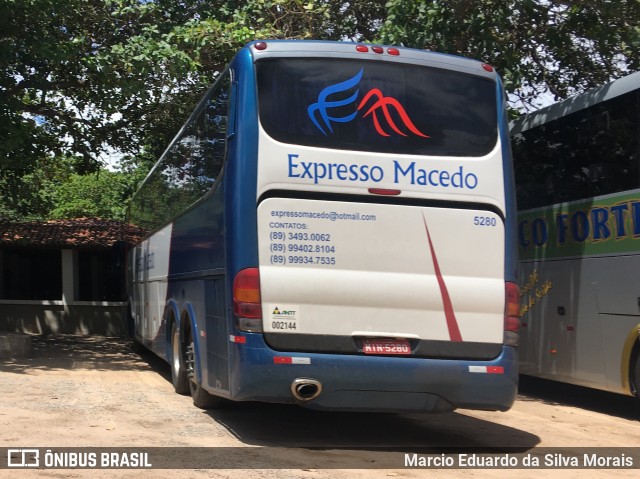 Expresso Macedo Viagens e Turismo 5280 na cidade de Jijoca de Jericoacoara, Ceará, Brasil, por Marcio Eduardo da Silva Morais. ID da foto: 8782761.