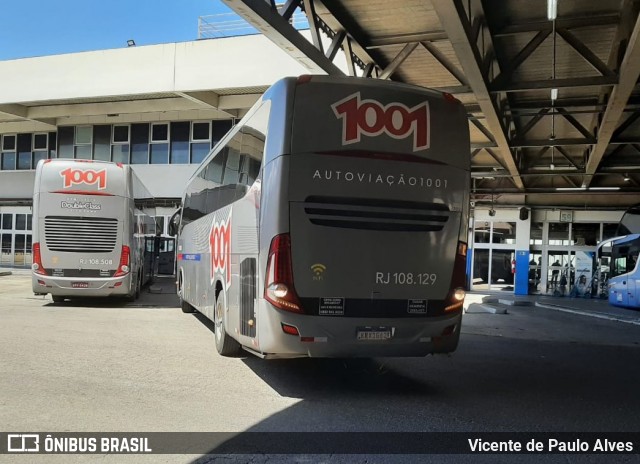 Auto Viação 1001 RJ 108.129 na cidade de Rio de Janeiro, Rio de Janeiro, Brasil, por Vicente de Paulo Alves. ID da foto: 8783700.