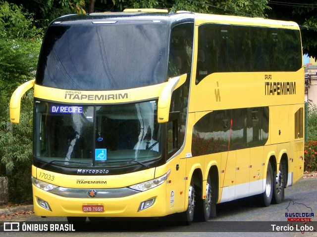 Viação Itapemirim 17033 na cidade de Salvador, Bahia, Brasil, por Tercio Lobo. ID da foto: 8783833.