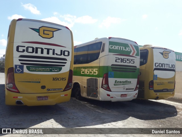 Empresa Gontijo de Transportes 18015 na cidade de Eunápolis, Bahia, Brasil, por Daniel Santos. ID da foto: 8781243.