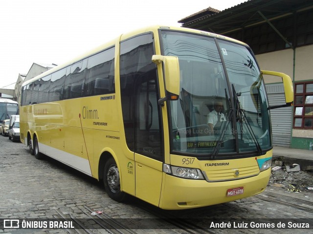 Viação Itapemirim 9517 na cidade de Rio de Janeiro, Rio de Janeiro, Brasil, por André Luiz Gomes de Souza. ID da foto: 8784096.