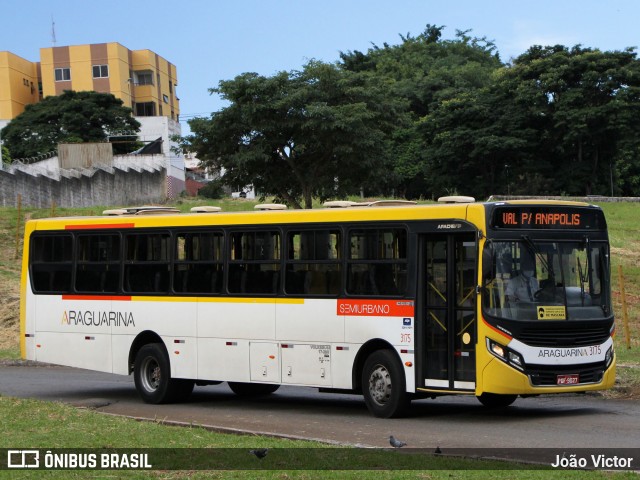 Viação Araguarina 3175 na cidade de Anápolis, Goiás, Brasil, por João Victor. ID da foto: 8832557.