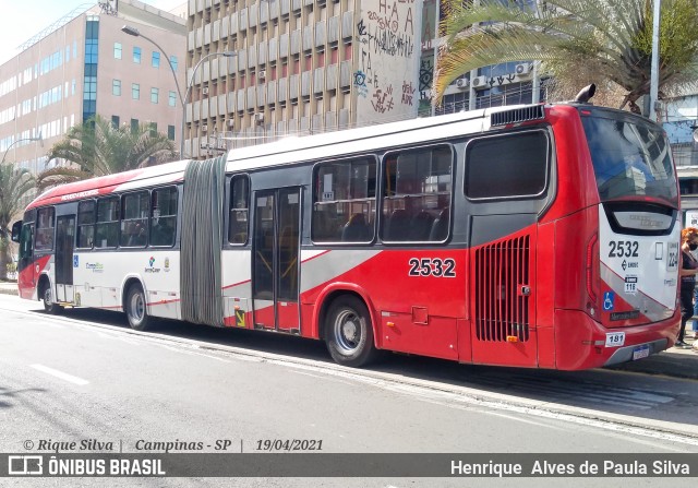 Expresso CampiBus 2532 na cidade de Campinas, São Paulo, Brasil, por Henrique Alves de Paula Silva. ID da foto: 8833696.