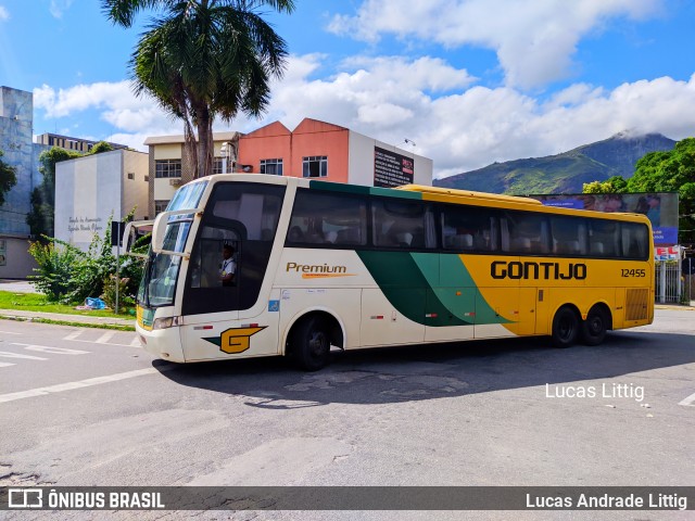 Empresa Gontijo de Transportes 12455 na cidade de Governador Valadares, Minas Gerais, Brasil, por Lucas Andrade Littig. ID da foto: 8831842.