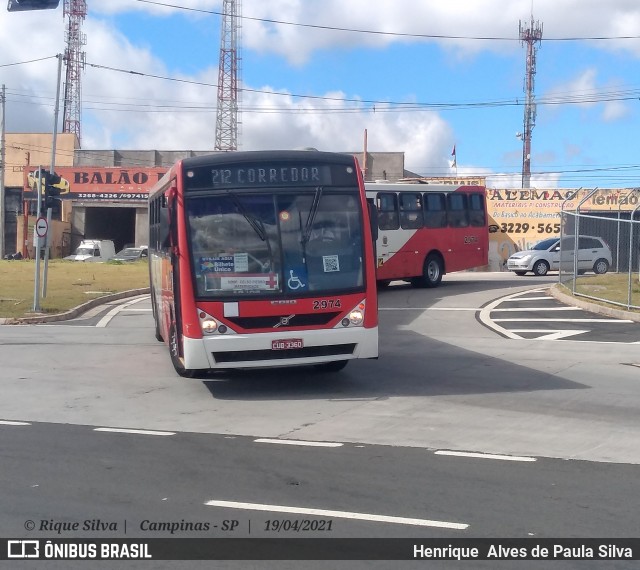 Itajaí Transportes Coletivos 2974 na cidade de Campinas, São Paulo, Brasil, por Henrique Alves de Paula Silva. Número da foto: #8834635.