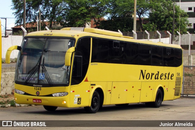 Viação Nordeste 1340 na cidade de Natal, Rio Grande do Norte, Brasil, por Junior Almeida. ID da foto: 8836280.