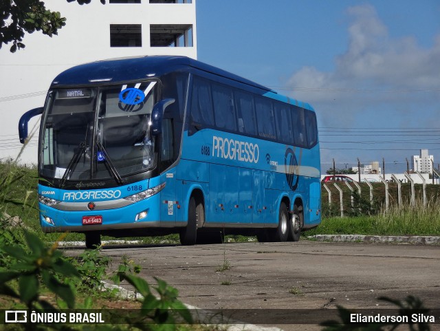 Auto Viação Progresso 6188 na cidade de Natal, Rio Grande do Norte, Brasil, por Elianderson Silva. ID da foto: 8839027.