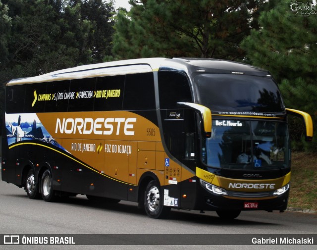 Expresso Nordeste 5505 na cidade de Ponta Grossa, Paraná, Brasil, por Gabriel Michalski. ID da foto: 8838086.