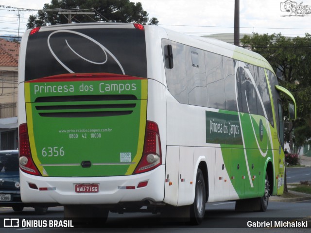 Expresso Princesa dos Campos 6356 na cidade de Ponta Grossa, Paraná, Brasil, por Gabriel Michalski. ID da foto: 8838065.