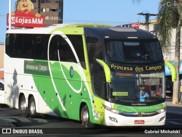 Expresso Princesa dos Campos 6617 na cidade de Ponta Grossa, Paraná, Brasil, por Gabriel Michalski. ID da foto: 8838158.