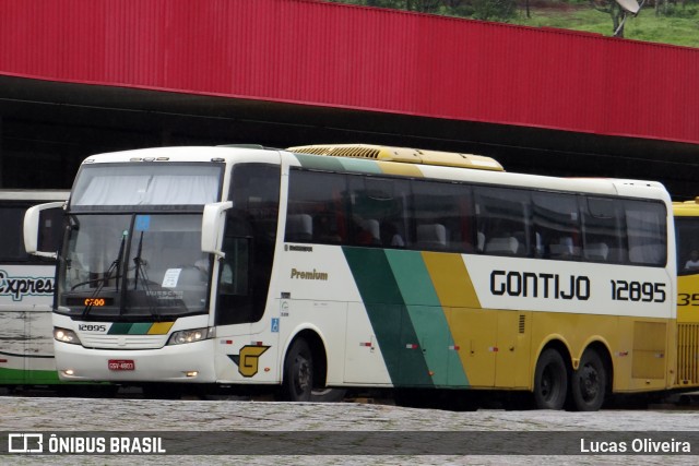 Empresa Gontijo de Transportes 12895 na cidade de João Monlevade, Minas Gerais, Brasil, por Lucas Oliveira. ID da foto: 8839123.