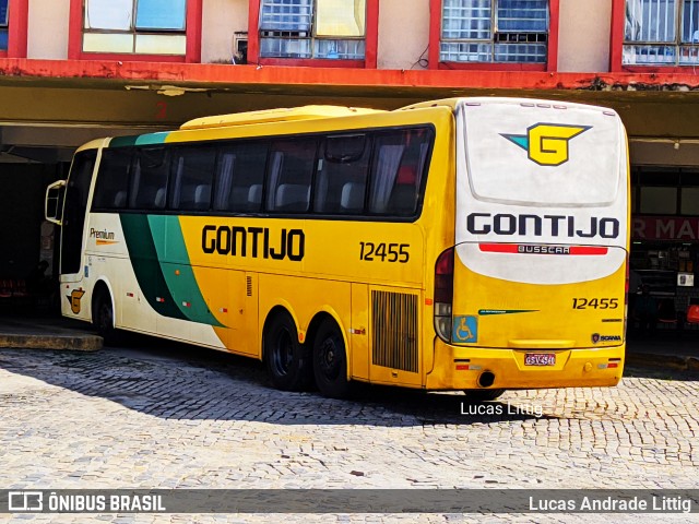 Empresa Gontijo de Transportes 12455 na cidade de Governador Valadares, Minas Gerais, Brasil, por Lucas Andrade Littig. ID da foto: 8840685.