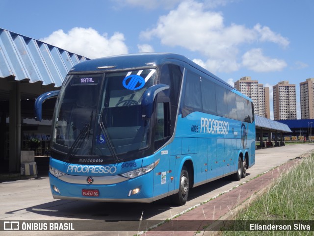 Auto Viação Progresso 6098 na cidade de Natal, Rio Grande do Norte, Brasil, por Elianderson Silva. ID da foto: 8843547.