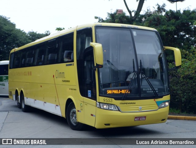 Viação Itapemirim 9553 na cidade de São Paulo, São Paulo, Brasil, por Lucas Adriano Bernardino. ID da foto: 8843554.