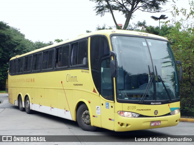 Viação Itapemirim 8109 na cidade de São Paulo, São Paulo, Brasil, por Lucas Adriano Bernardino. Número da foto: #8843489.