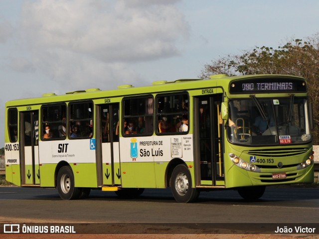 Viação Primor 400.153 na cidade de São Luís, Maranhão, Brasil, por João Victor. ID da foto: 8842625.