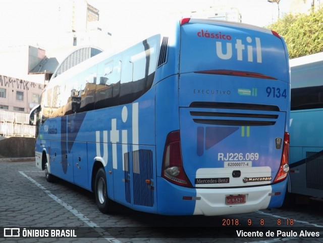 UTIL - União Transporte Interestadual de Luxo 9134 na cidade de Belo Horizonte, Minas Gerais, Brasil, por Vicente de Paulo Alves. ID da foto: 8841551.