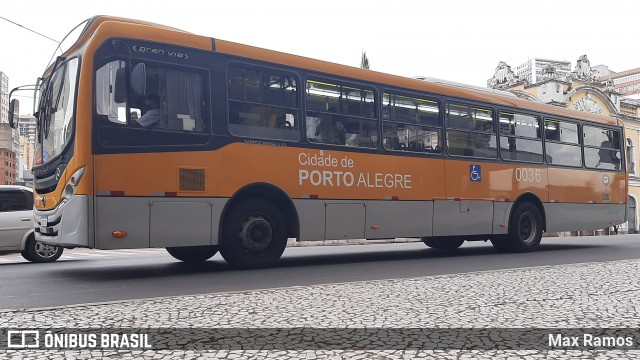Companhia Carris Porto-Alegrense 0036 na cidade de Porto Alegre, Rio Grande do Sul, Brasil, por Max Ramos. Número da foto: #8843506.