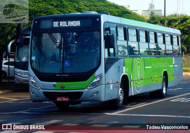 Viação Garcia 8415 na cidade de Londrina, Paraná, Brasil, por Tadeu Vasconcelos. ID da foto: 8842736.